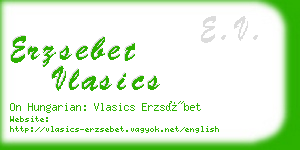 erzsebet vlasics business card